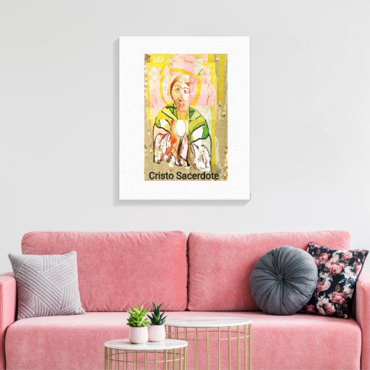 Christus Priest Stretched Canvas Print (Insitu (Woonkamer))