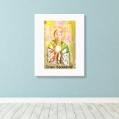 Christus Priest Stretched Canvas Print (Insitu (Houten vloer))
