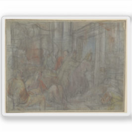 Christus Rijden de Geldwisselaars van de tempel Sticker