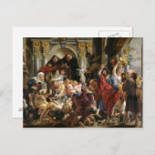 Christus Rijden de Merchants van de tempel Briefkaart (Voorkant / Achterkant)