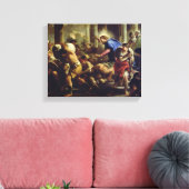 Christus Rijden de Merchants van de tempel Canvas Afdruk (Insitu (Woonkamer))