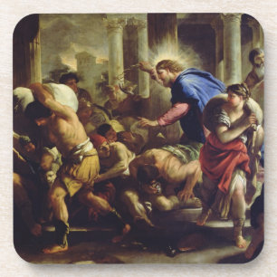 Christus Rijden de Merchants van de tempel Drankjes Onderzetter
