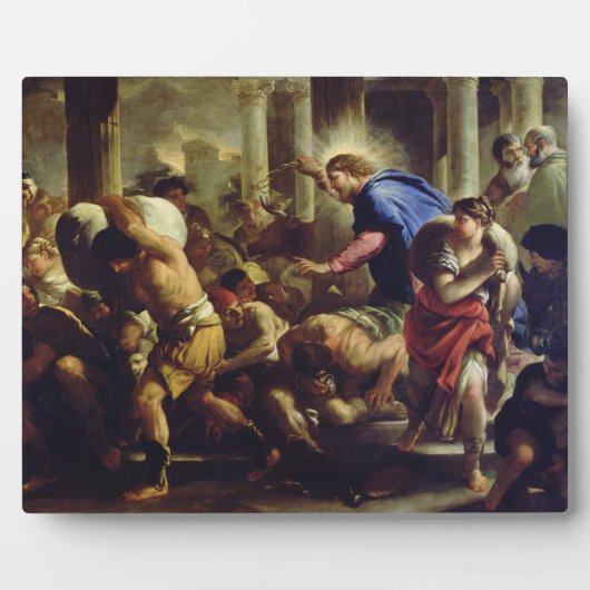 Christus Rijden de Merchants van de tempel Fotoplaat (Voorkant)