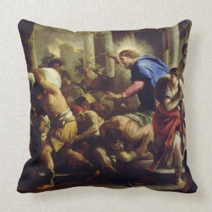 Christus Rijden de Merchants van de tempel Kussen