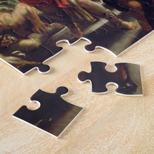 Christus Rijden de Merchants van de tempel Legpuzzel (Zijkant)