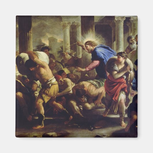 Christus Rijden de Merchants van de tempel Magneet (Voorkant)