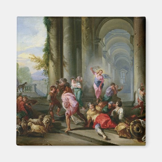 Christus Rijden de Merchants van de tempel Magneet (Voorkant)