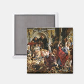Christus Rijden de Merchants van de tempel Magneet (Voorkant / Achterkant)