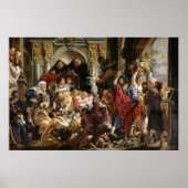 Christus Rijden de Merchants van de tempel Poster (Voorkant)