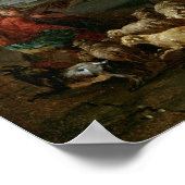 Christus Rijden de Merchants van de tempel Poster (Hoek)