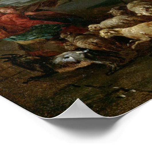 Christus Rijden de Merchants van de tempel Poster (Hoek)