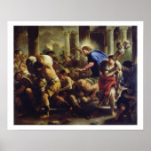 Christus Rijden de Merchants van de tempel Poster (Voorkant)