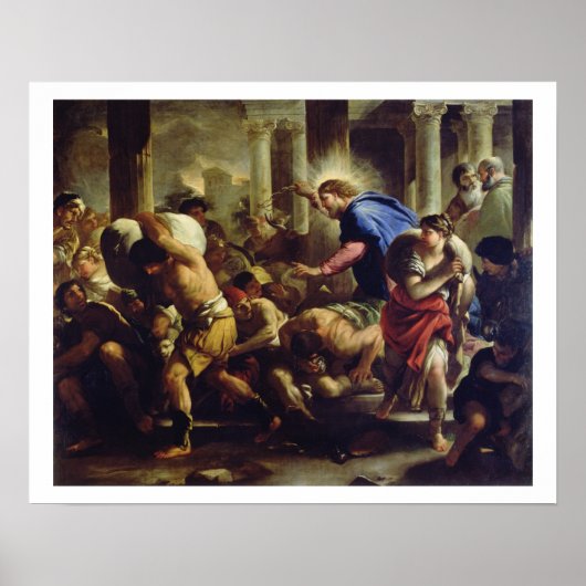Christus Rijden de Merchants van de tempel Poster (Voorkant)