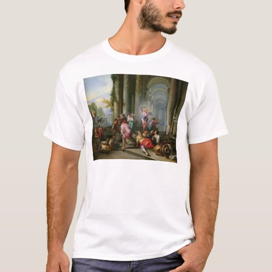 Christus Rijden de Merchants van de tempel T-shirt (Voorkant)