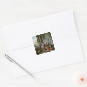 Christus Rijden de Merchants van de tempel Vierkante Sticker (Envelop)