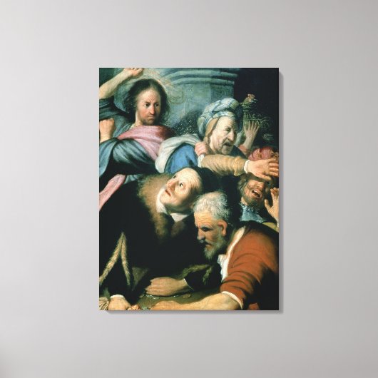 Christus Rijdt de Moneychangers Canvas Afdruk (Voorkant)