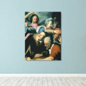Christus Rijdt de Moneychangers Canvas Afdruk (Insitu (Houten vloer))