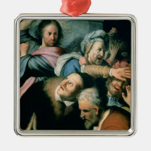 Christus Rijdt de Moneychangers Metalen Ornament