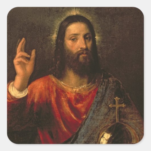 Christus Savior, c.1570 Vierkante Sticker (Voorkant)
