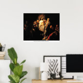 Christus Shows Zijn wond door Harmensz Van Rembran Poster (Thuiskantoor)