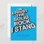 Christus Solid rock Christelijke Bijble quote typo Briefkaart (Voorkant / Achterkant)
