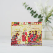 Christus spoelde de disciples voeten briefkaart (Staand voorkant)