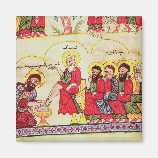 Christus spoelde de disciples voeten magneet (Voorkant)