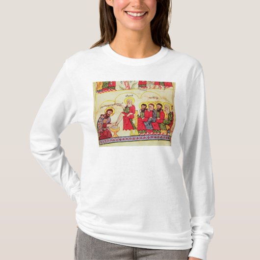 Christus spoelde de disciples voeten t-shirt (Voorkant)