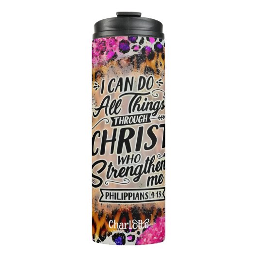 Christus sterkt mij: levendig geloof thermosbeker (Voorkant)