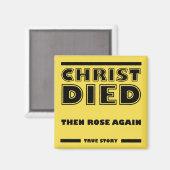 Christus Stierf, Is Opgewekt, Echte Christelijke G Magneet (Voorkant / Achterkant)