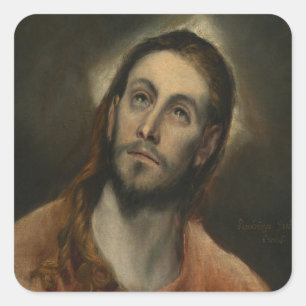 Christus te Prayer, 1585-87 (olie op doek) Vierkante Sticker