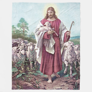 Christus The Good Shepherd Bernard Plockhorst 1878 Fleece Deken