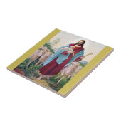 Christus The Good Shepherd Bernard Plockhorst 1878 Tegeltje (Zijkant)