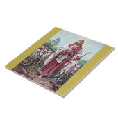 Christus The Good Shepherd Bernard Plockhorst 1878 Tegeltje (Zijkant)