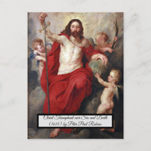 Christus triomfeert over de dood briefkaart