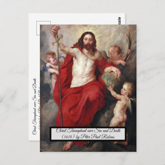 Christus triomfeert over de dood briefkaart (Voorkant / Achterkant)