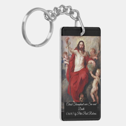 Christus triomfeert over de dood sleutelhanger (Voorkant Links)