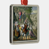 Christus Triumphal Entry in Jeruzalem, uit een bi Metalen Ornament (Rechts)