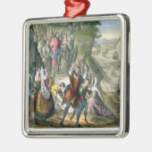 Christus Triumphal Entry in Jeruzalem, uit een bi Metalen Ornament (Links)