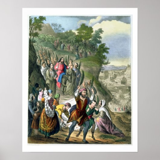 Christus Triumphal Entry in Jeruzalem, uit een bi Poster (Voorkant)