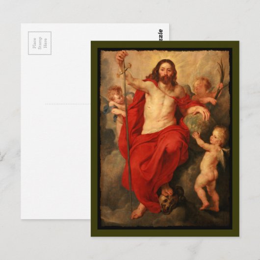Christus Triumphes over de dood en zonde Briefkaart (Voorkant / Achterkant)