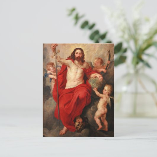 Christus Triumphing over de dood en zonde door Rub Briefkaart (Staand voorkant)