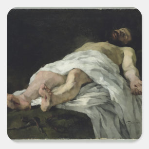 Christus uit het kruis gehaald, 1874 vierkante sticker