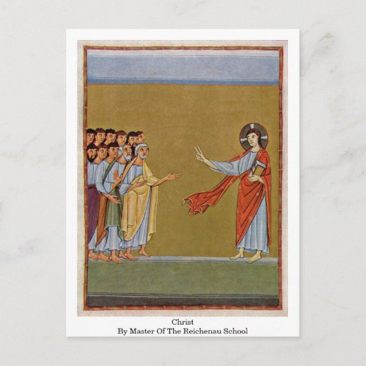 Christus van de Meester van de Reichenau School Briefkaart (Voorkant)