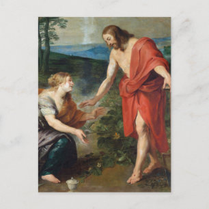 Christus verschijnt aan Maria Magdalena door Ruben Briefkaart