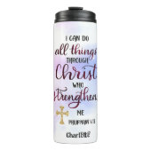 Christus versterkt: glinsterend geloof thermosbeker (Voorkant)