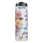 Christus versterkt mij Filippenzen 4:13 Kruis Thermosbeker (Voorkant)