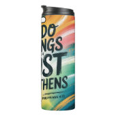 Christus versterkt mij: Filippenzen 4:13 Thermosbeker (Geroteerd rechts)