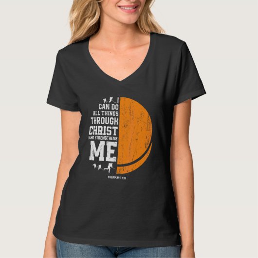 Christus versterkt mij religieus Christelijk Ice H T-shirt (Voorkant)