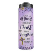 Christus Versterkt: Vlinders & Goud Thermosbeker (Voorkant)